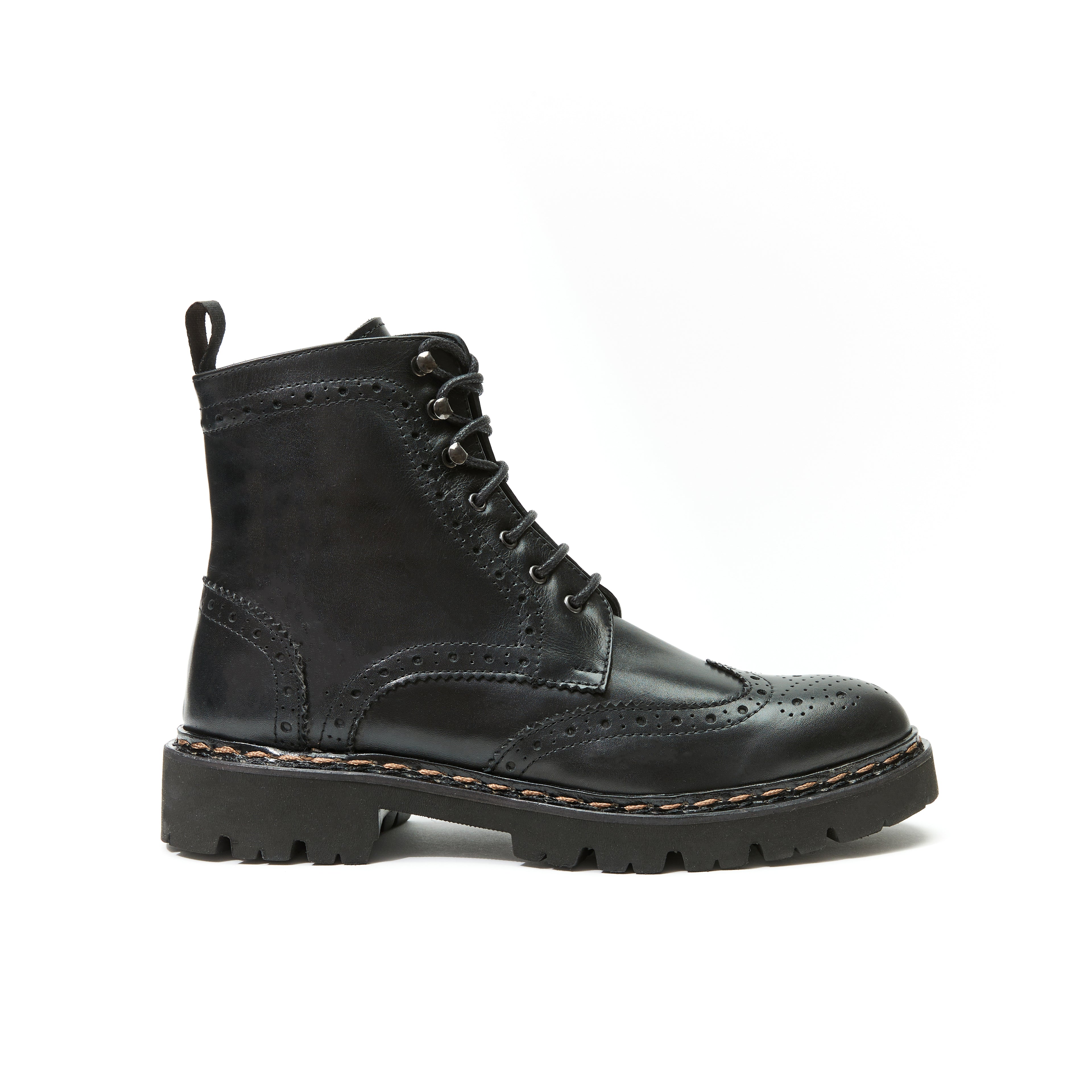 WING TIP DERBY BOOT BLACK