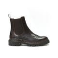 WING TIP CHELSEA BOOT DARK BROWN