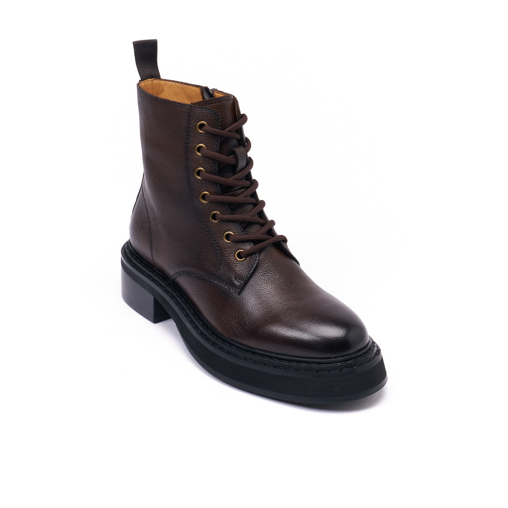 DERBY LACE-UP BOOT DARK BROWN
