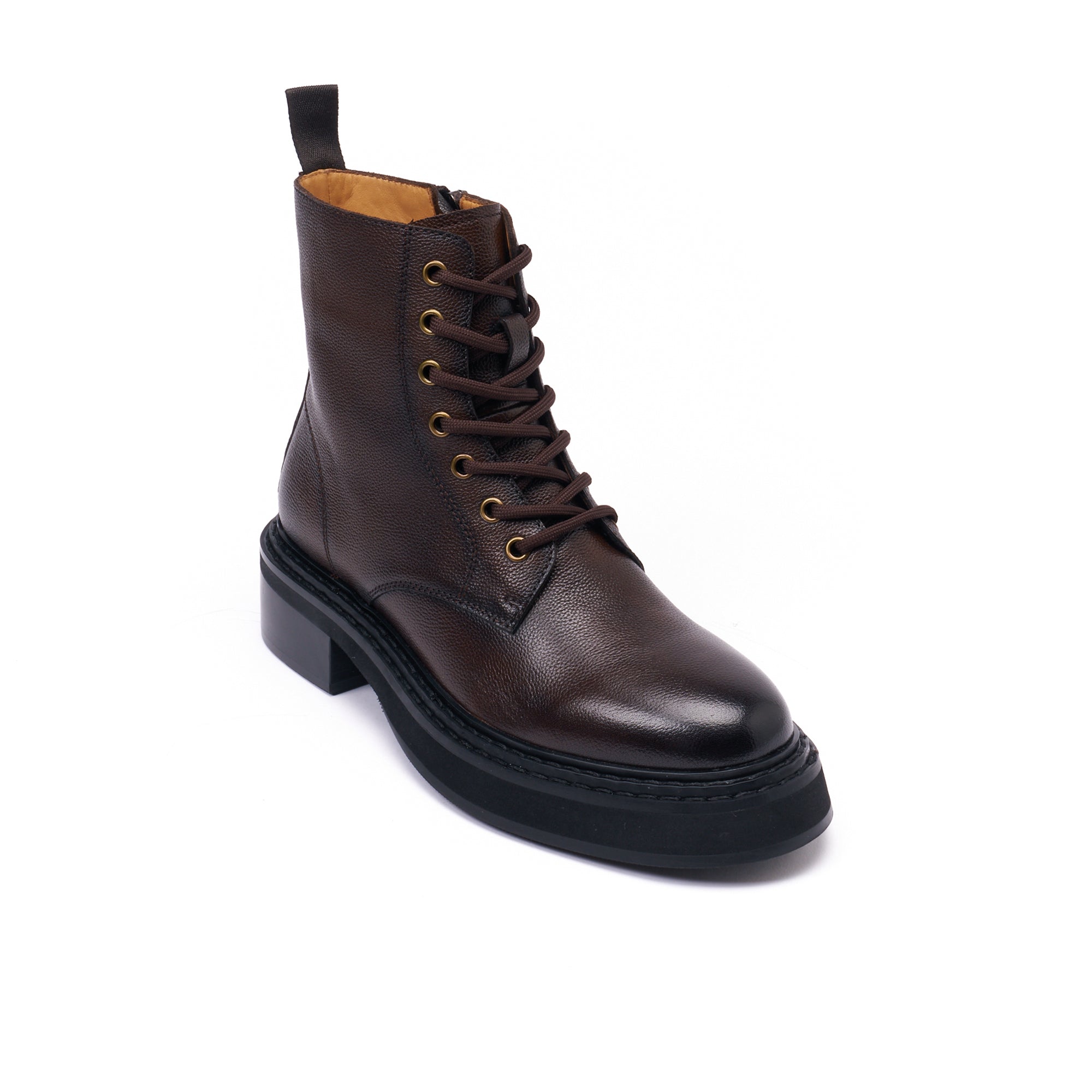 DERBY LACE-UP BOOT DARK BROWN