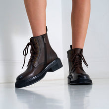 Charger l&#39;image dans la galerie, Derby lace-up boot dark brown
