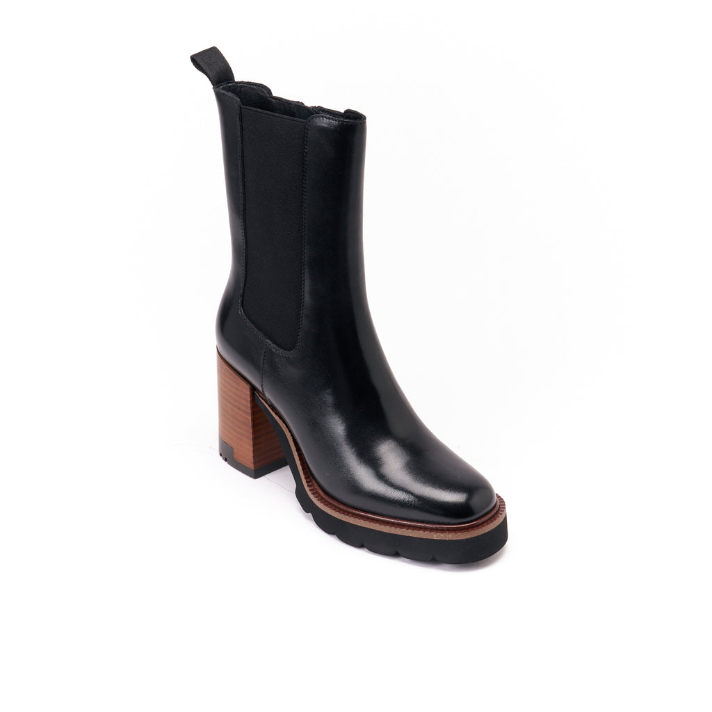 HEELED CHELSEA BOOT BLACK