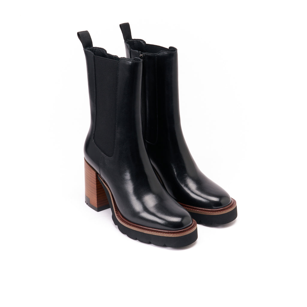 HEELED CHELSEA BOOT BLACK