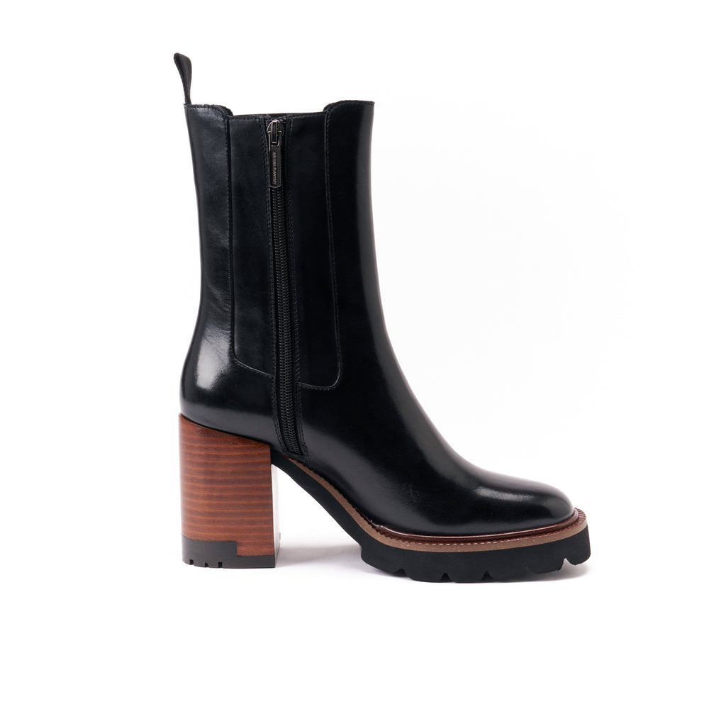 HEELED CHELSEA BOOT BLACK