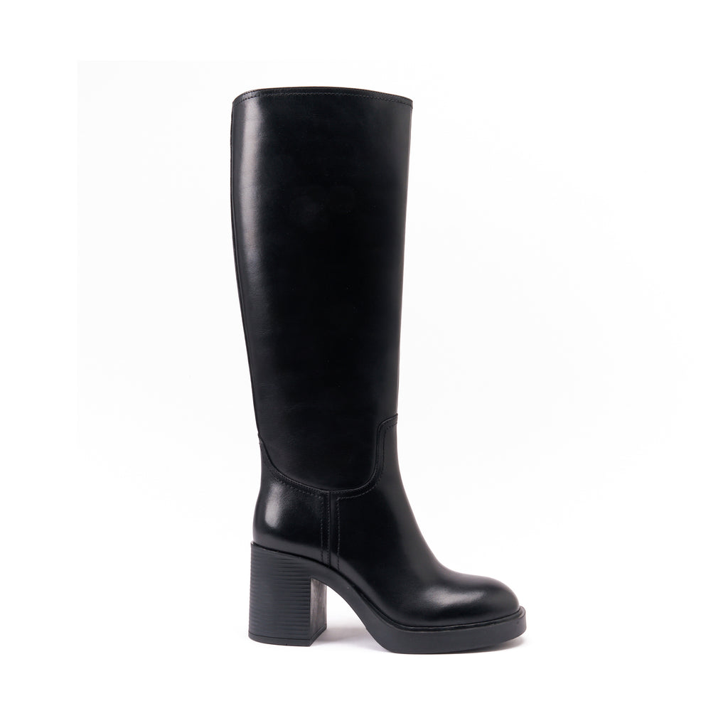HEELED HIGHT TUBULAR BOOT BLACK