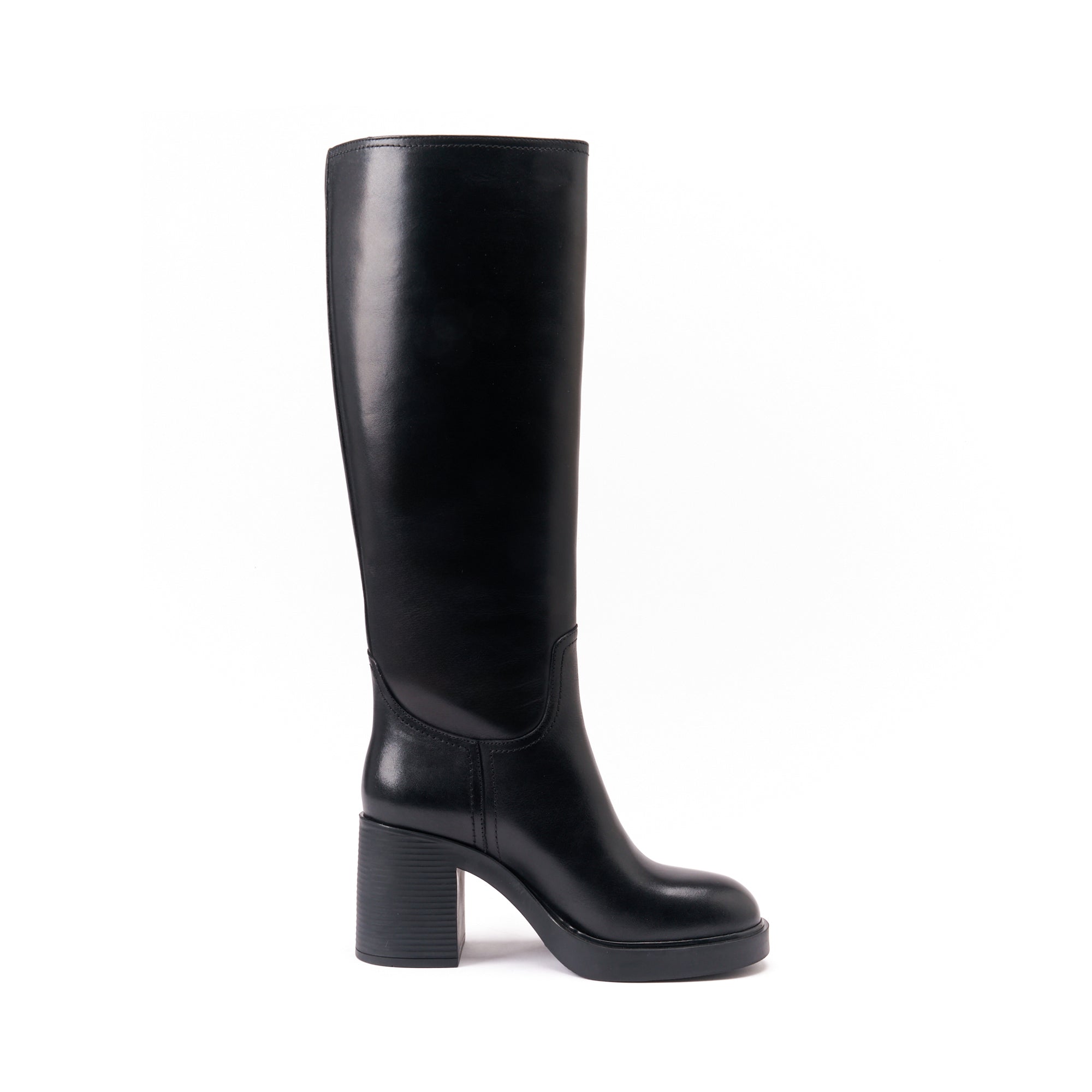 HEELED HIGHT TUBULAR BOOT BLACK