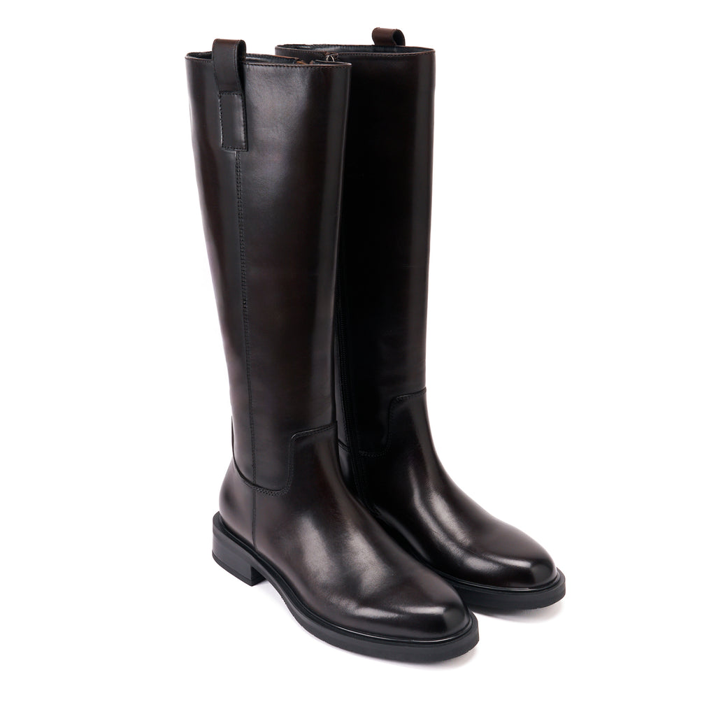 HIGH BOOT DARK BROWN