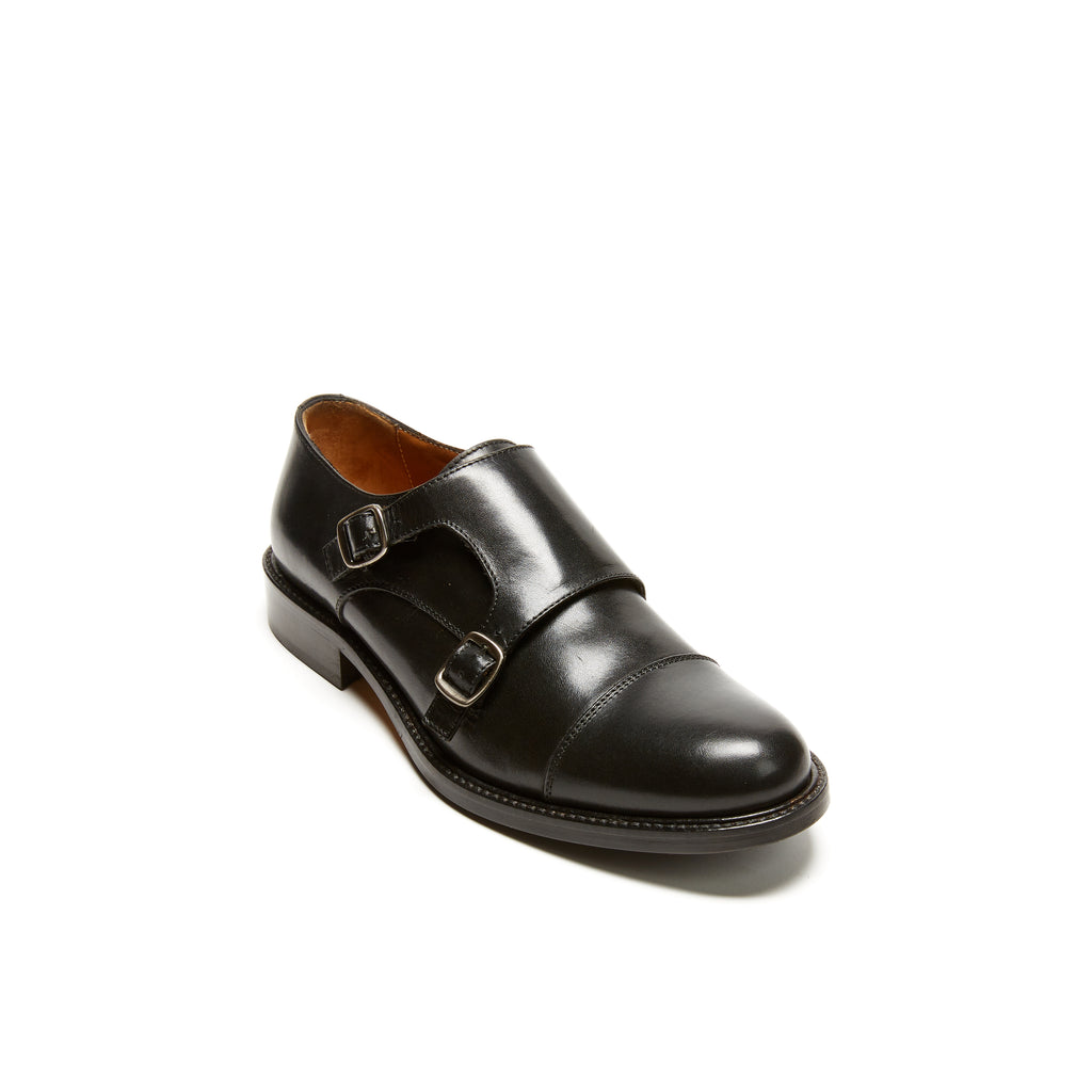 STRAIGHT CAP MONK STRAP BLACK