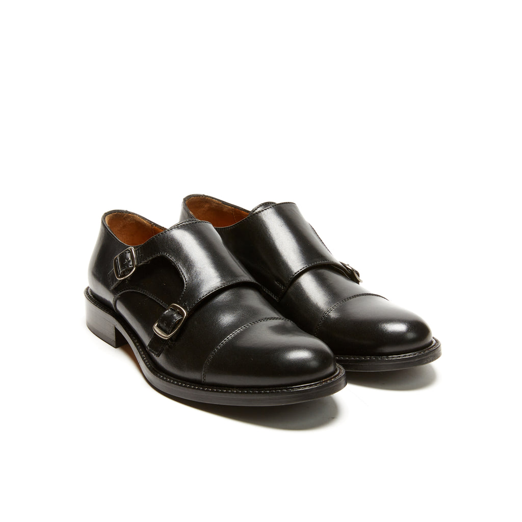 STRAIGHT CAP MONK STRAP BLACK