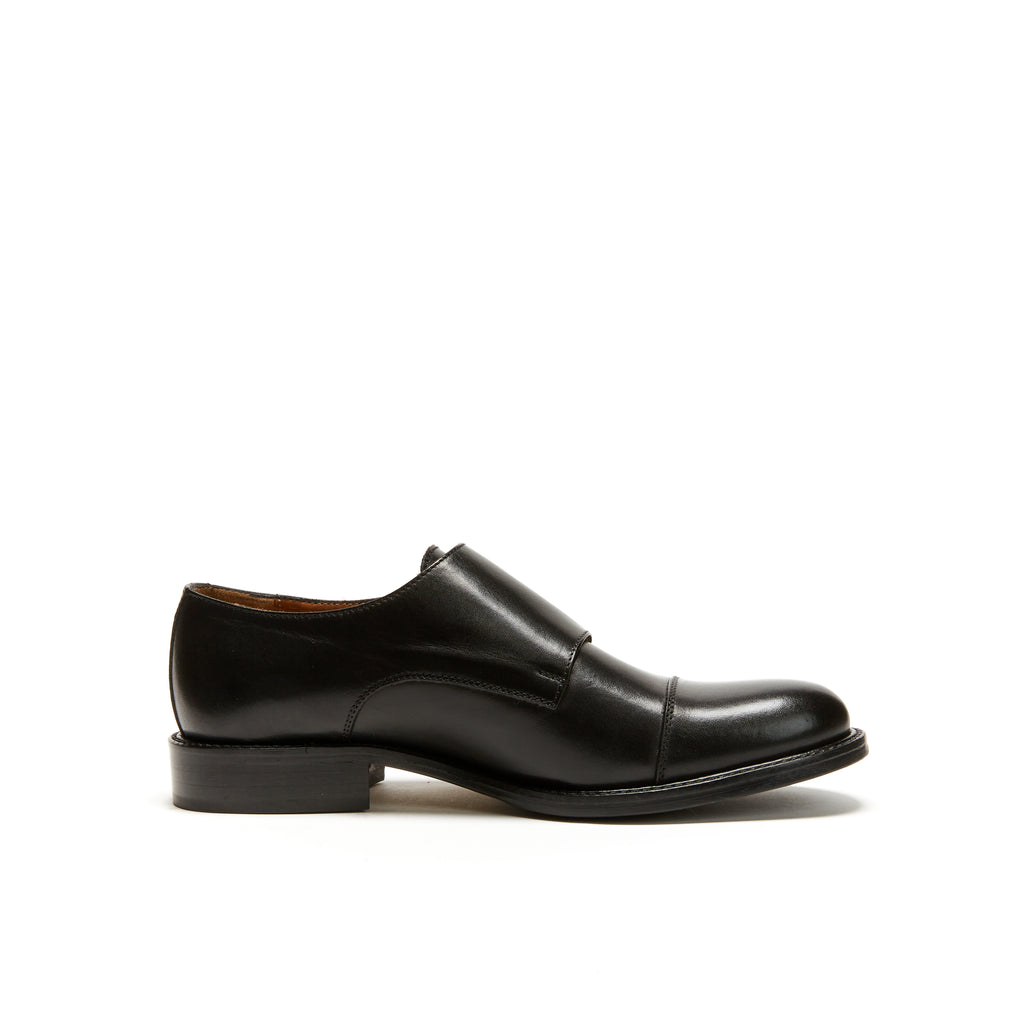 STRAIGHT CAP MONK STRAP BLACK