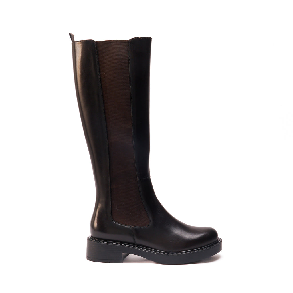 KNEE HIGH BOOT DARK BROWN