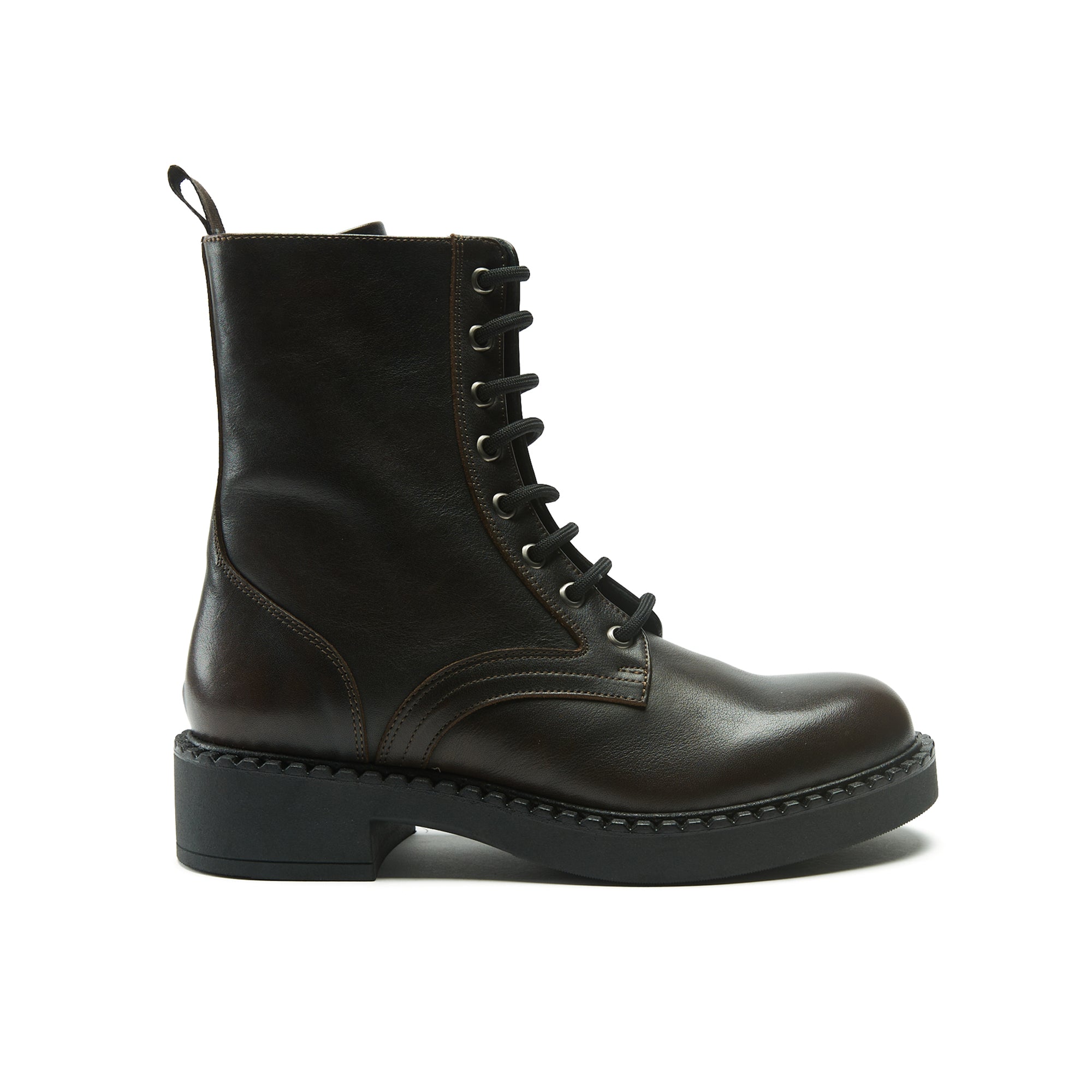 DERBY LACE-UP BOOT DARK BROWN
