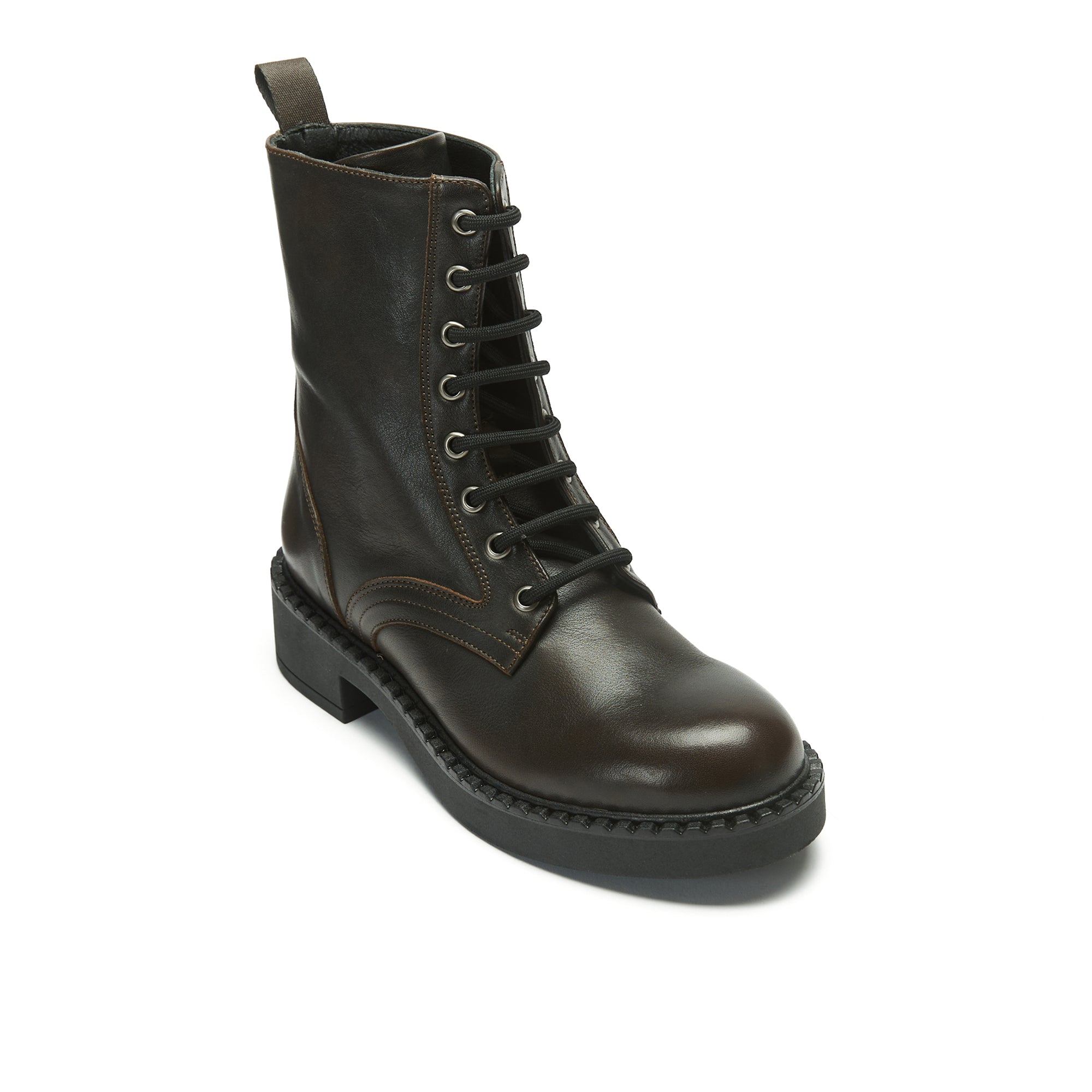 DERBY LACE-UP BOOT DARK BROWN