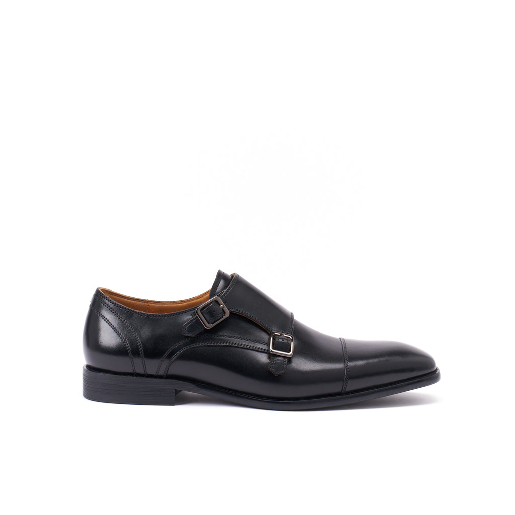 STRAIGHT CAP MONK STRAP BLACK