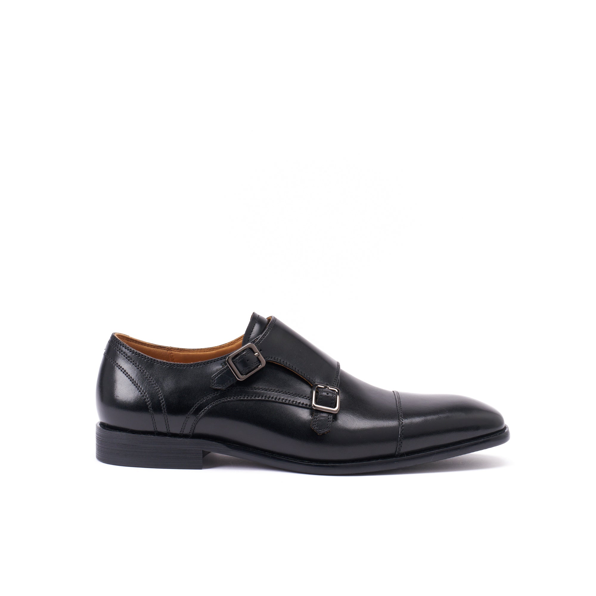 STRAIGHT CAP MONK STRAP BLACK