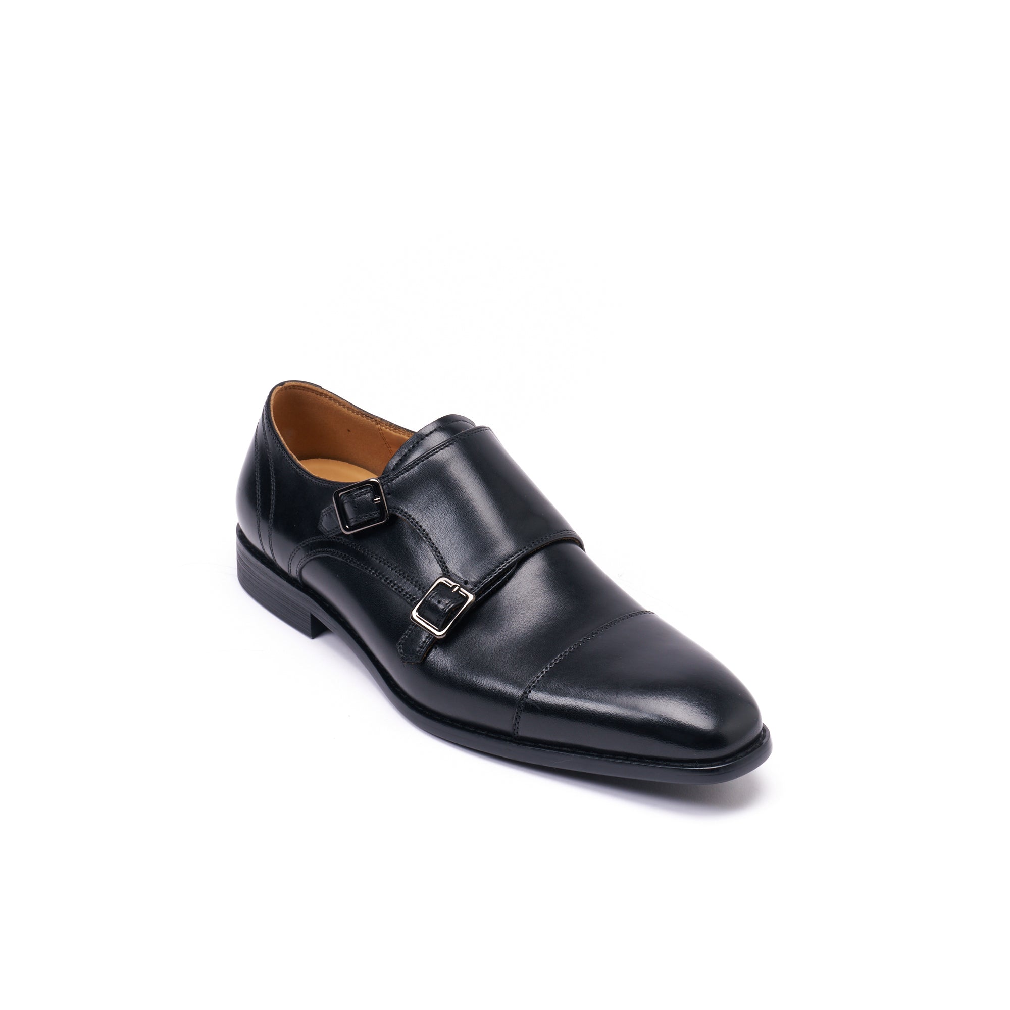 STRAIGHT CAP MONK STRAP BLACK