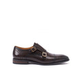 STRAIGHT CAP MONK STRAP DARK BROWN
