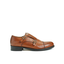 Load image into Gallery viewer, Straight cap monk strap tan brown
