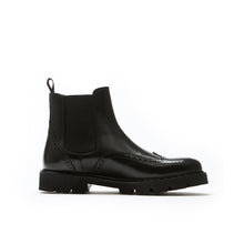 Load image into Gallery viewer, Wing tip chelsea boot black
