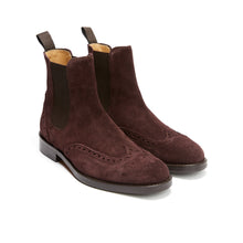 Load image into Gallery viewer, Wing tip chelsea boot burgundy
