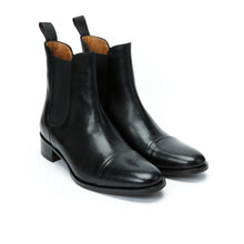 Load image into Gallery viewer, Straight cap chelsea boot black
