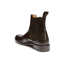 Load image into Gallery viewer, Wing tip chelsea boot dark brown
