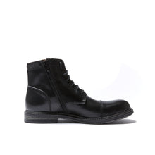 Load image into Gallery viewer, Straight cap derby ankle boot black
