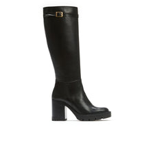 Load image into Gallery viewer, Heeled high boot black
