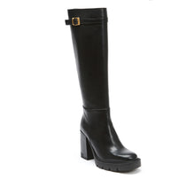 Load image into Gallery viewer, Heeled high boot black
