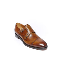 Load image into Gallery viewer, Goodyear straight cap monk strap tan brown
