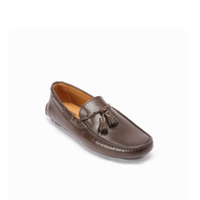 Load image into Gallery viewer, Driving shoe tassel loafer dark brown
